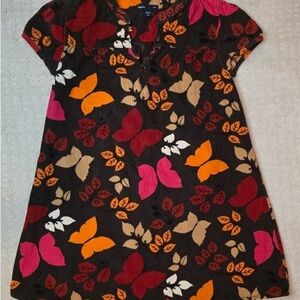 GAP Kids Dress with Butterfly and Leaf Print - Perfect Fall Colors Size M